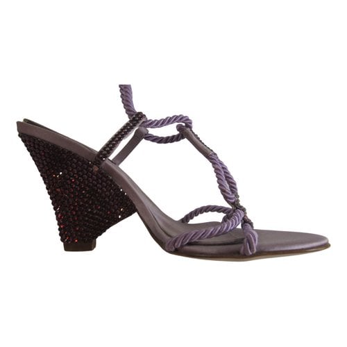 Pre-owned Sergio Rossi Leather Sandals In Purple
