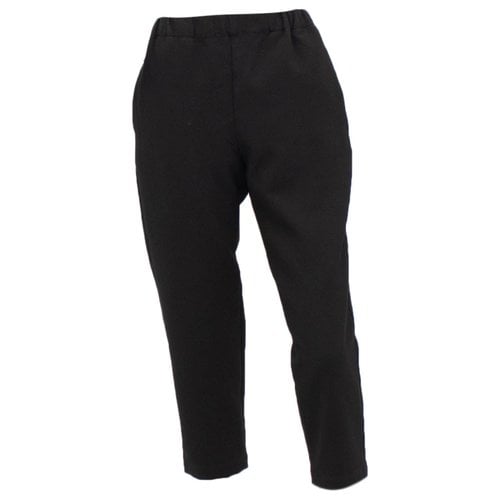 Pre-owned Marimekko Straight Pants In Black