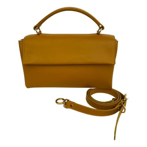 Pre-owned Marni Leather Handbag In Yellow