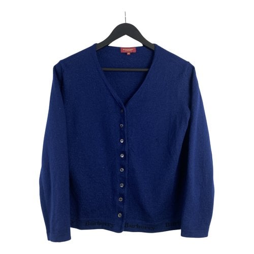 Pre-owned Burberry Wool Cardigan In Blue