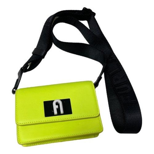 Pre-owned Furla Leather Crossbody Bag In Yellow