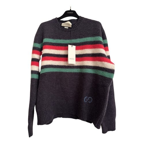 Pre-owned Gucci Wool Jumper In Navy