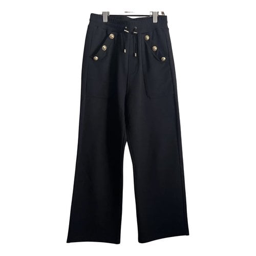 Pre-owned Balmain Cloth Trousers In Black
