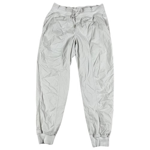 Pre-owned Lululemon Straight Pants In White
