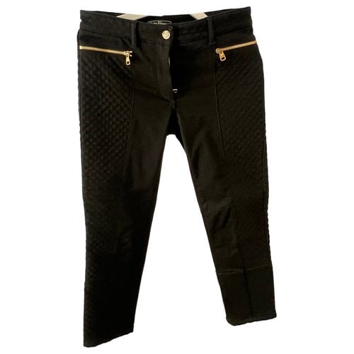 Pre-owned Ferragamo Straight Pants In Black