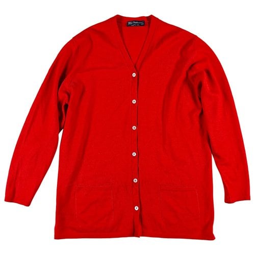 Pre-owned Burberry Cashmere Cardigan In Red