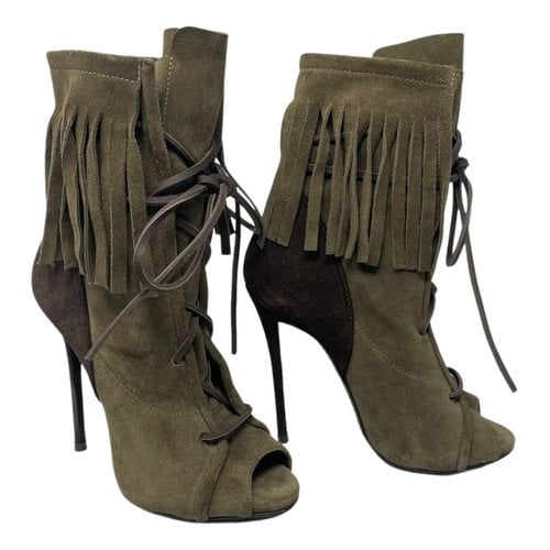 Pre-owned Giuseppe Zanotti Ankle Boots In Green