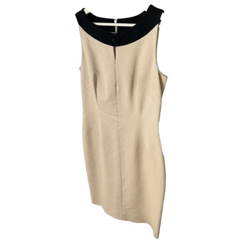 Pre-owned Gio' Guerreri Mid-length Dress In Ecru