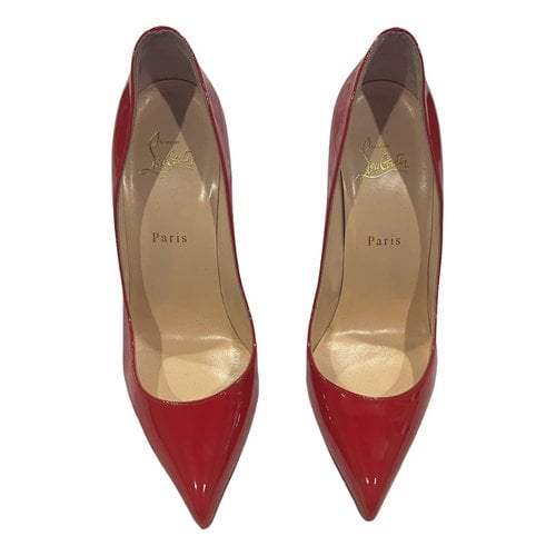 Pre-owned Christian Louboutin So Kate Patent Leather Heels In Red