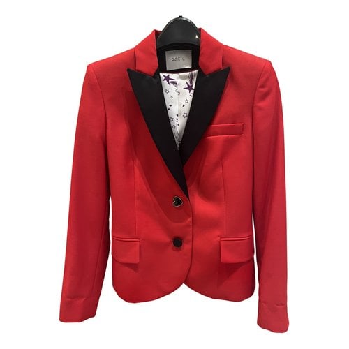 Pre-owned Racil Wool Blazer In Red