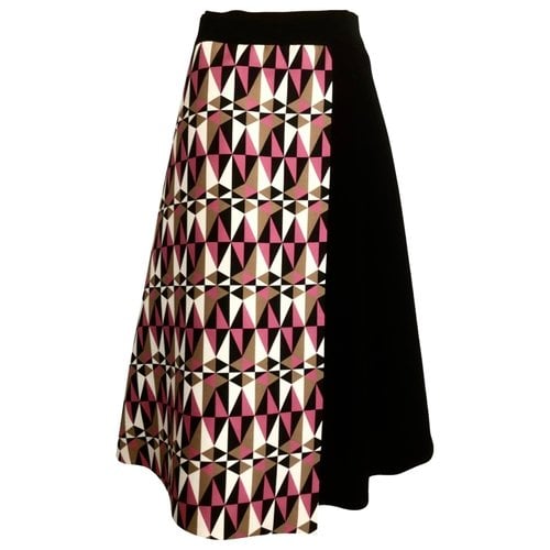 Pre-owned Max Mara Silk Maxi Skirt In Multicolour
