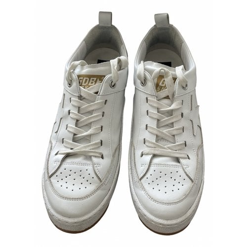 Pre-owned Golden Goose Yeah Leather Low Trainers In White