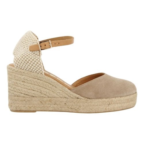 Pre-owned Gioseppo Leather Espadrilles In Beige