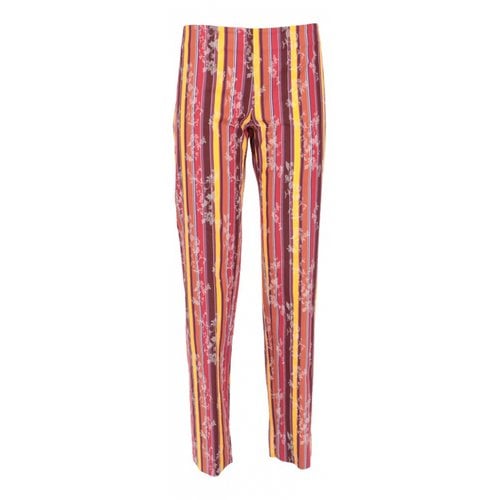Pre-owned Romeo Gigli Straight Pants In Multicolour