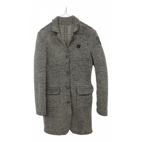Pre-owned Blauer Wool Coat In Grey