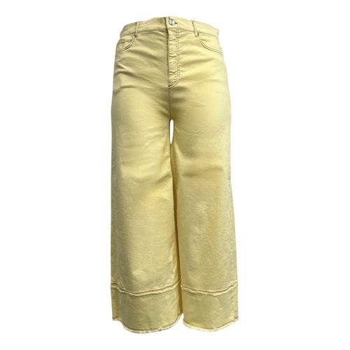 Pre-owned Max Mara Large Pants In Yellow