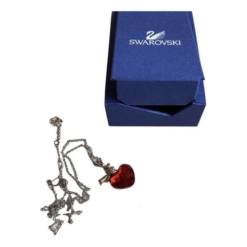 Pre-owned Swarovski Crystal Necklace In Red