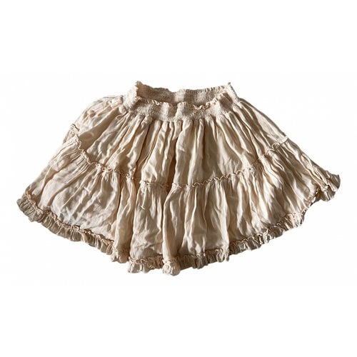 Pre-owned Young Fabulous & Broke Mini Skirt In Beige