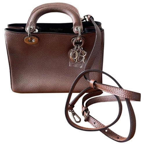 Pre-owned Dior Issimo Leather Tote In Brown