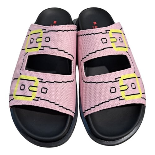 Pre-owned Marni Leather Sandal In Pink