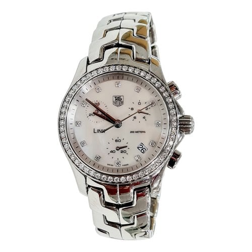 Pre-owned Tag Heuer Link Lady Watch In White