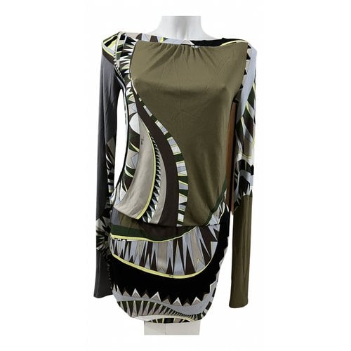 Pre-owned Emilio Pucci Silk Mid-length Dress In Green