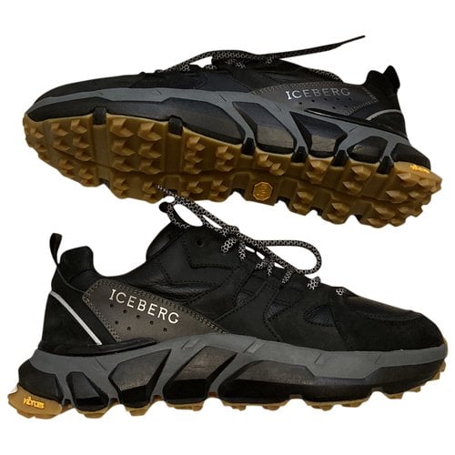 Pre-owned Iceberg Low Trainers In Black