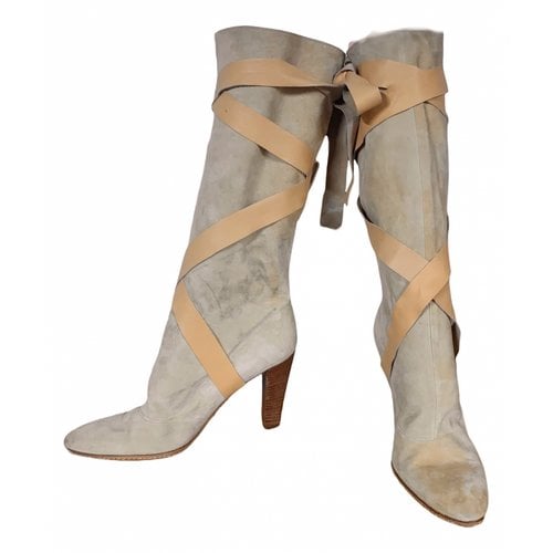Pre-owned Roberto Cavalli Ankle Boots In Camel