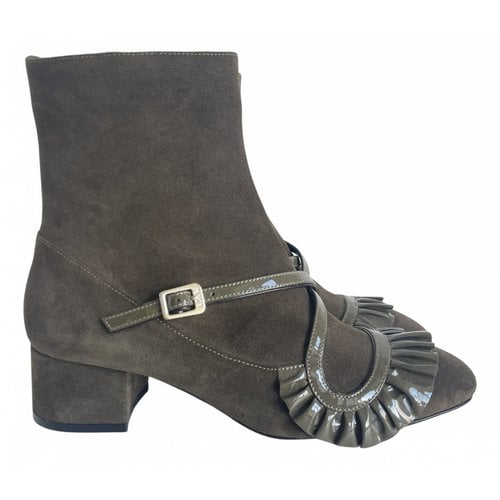 Pre-owned N°21 Buckled Boots In Khaki