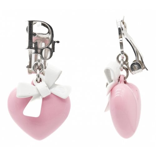 Pre-owned Dior Silver Earrings In Pink