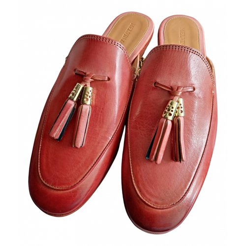 Pre-owned Melvin & Hamilton Leather Mules In Red