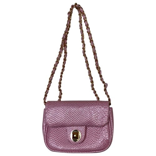 Pre-owned Pinko Patent Leather Handbag In Pink