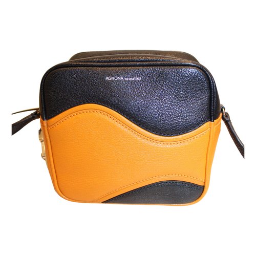 Pre-owned Agnona Leather Crossbody Bag In Multicolour