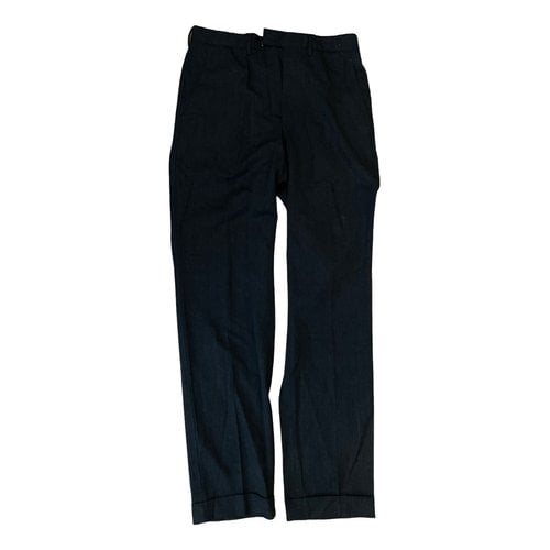Pre-owned Prada Straight Pants In Anthracite