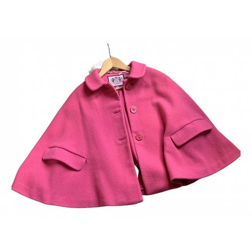 Pre-owned Juicy Couture Wool Poncho In Pink