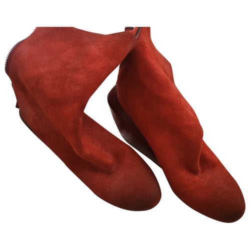 Pre-owned Marsèll Ankle Boots In Red