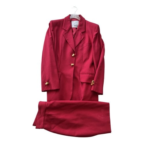 Pre-owned Moschino Cheap And Chic Wool Suit Jacket In Red