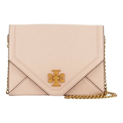 Pre-owned Tory Burch Leather Crossbody Bag In Beige