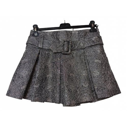 Pre-owned Pinko Mini Skirt In Metallic