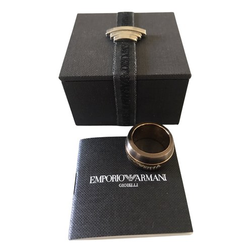 Pre-owned Emporio Armani Ring In Brown