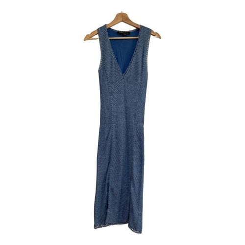 Pre-owned Ralph Lauren Cashmere Maxi Dress In Blue