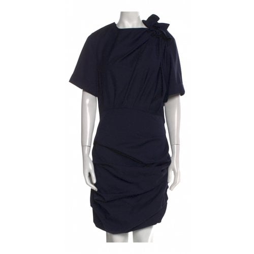 Pre-owned Isabel Marant Étoile Wool Mid-length Dress In Navy