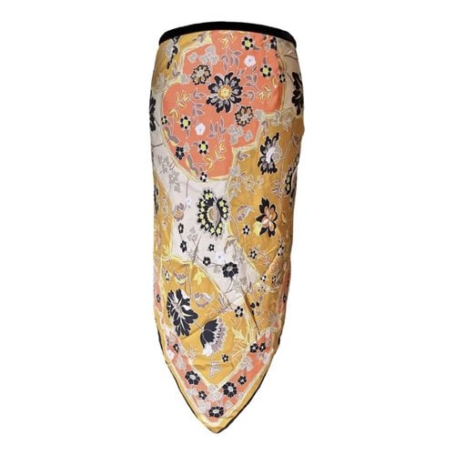 Pre-owned Etro Silk Mid-length Skirt In Yellow