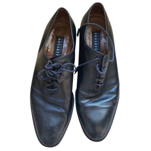 Pre-owned Fratelli Rossetti Leather Lace Ups In Black