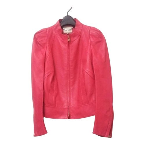 Pre-owned Celine Leather Jacket In Pink