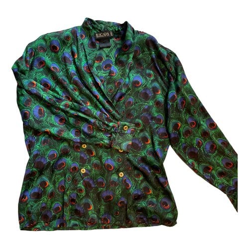 Pre-owned Escada Silk Blouse In Multicolour