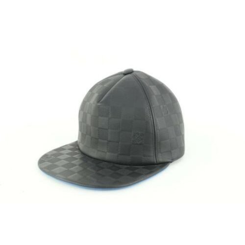 Pre-owned Louis Vuitton Leather Cap In Black