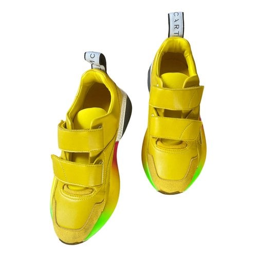 Pre-owned Stella Mccartney Eclypse Vegan Leather Trainers In Yellow