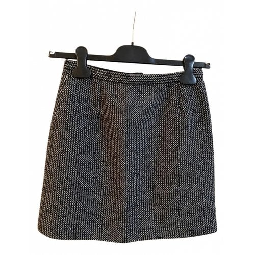 Pre-owned Dolce & Gabbana Tweed Mini Skirt In Grey