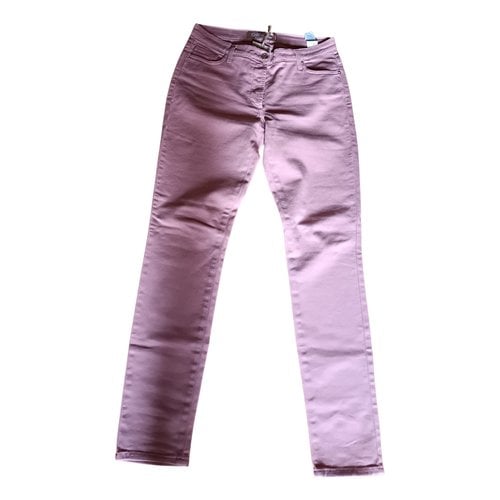 Pre-owned Blumarine Slim Pants In Pink